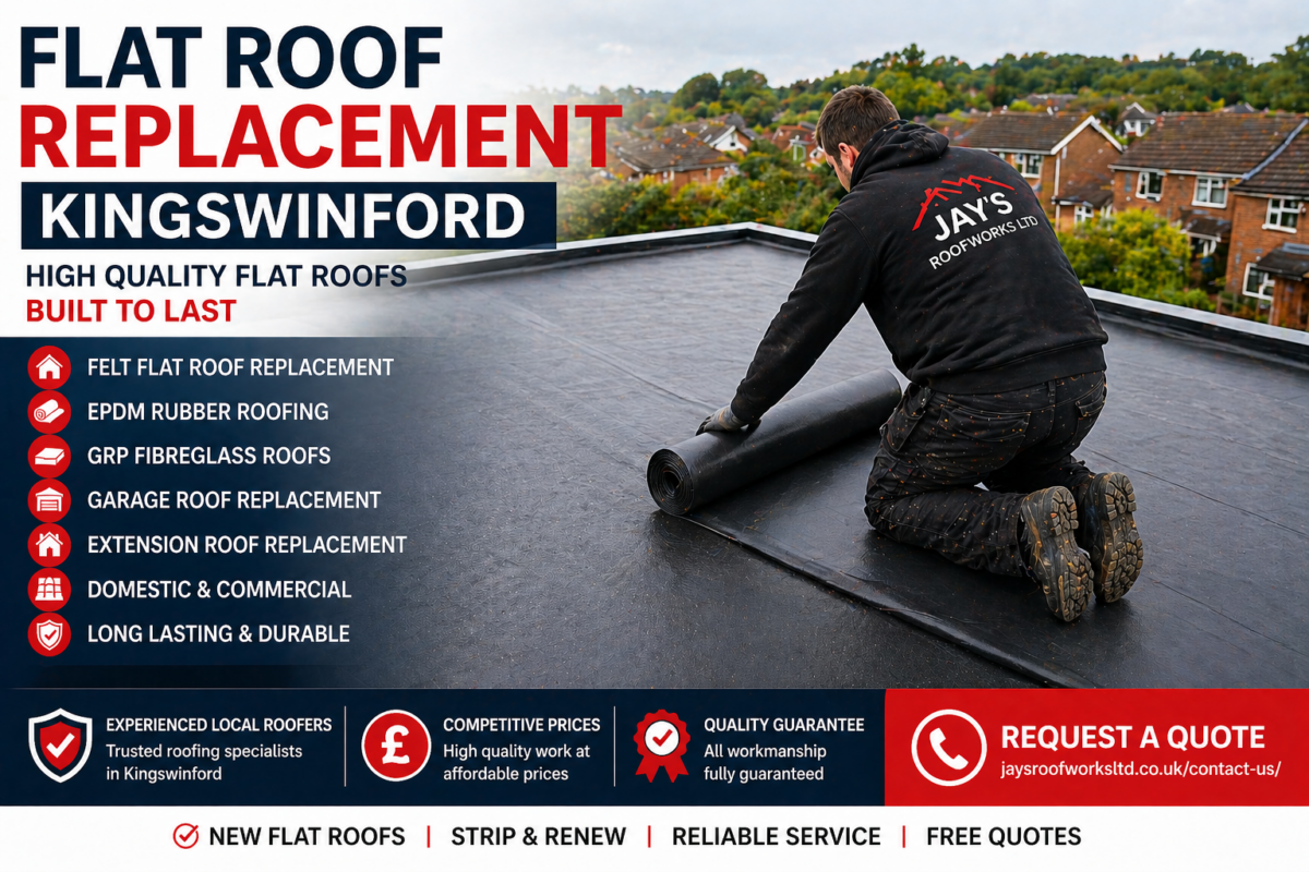 Expert flat roof replacement in Kingswinford