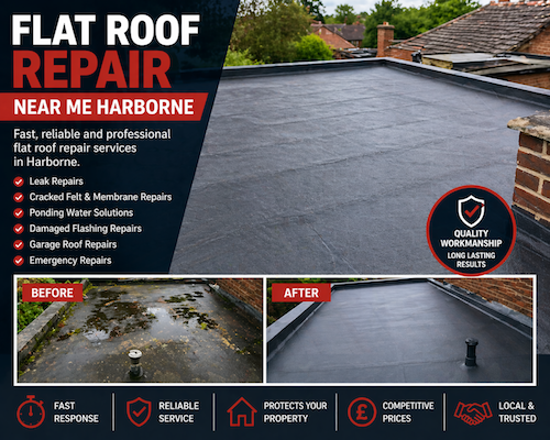 Flat roof repair near you in Harborne